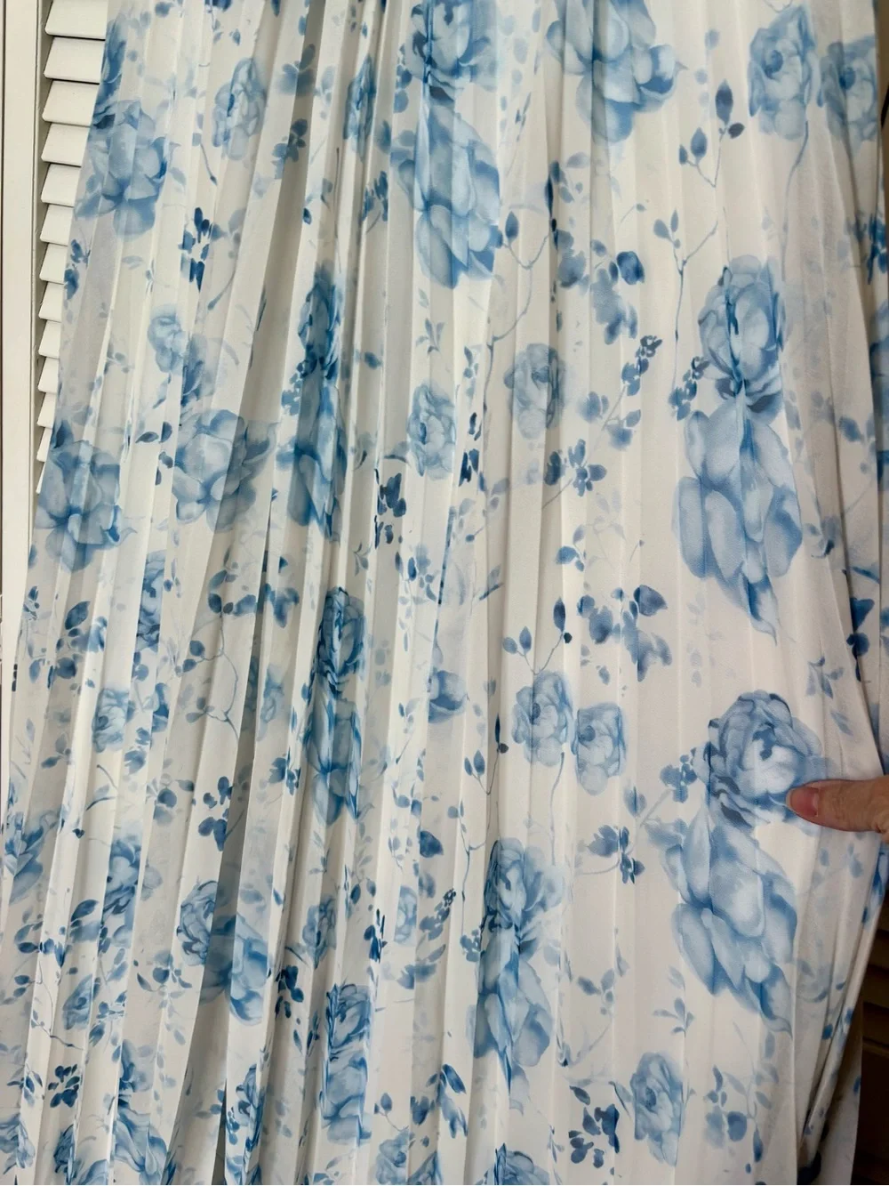 New AW Bridal Louise  Blue Botanical Floral Pleated Gown 6 - Picture 7 of 9